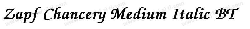 Zapf Chancery Medium Italic BT字体转换